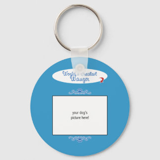 Custom Photo! Worlds Greatest Wauzer Keychain