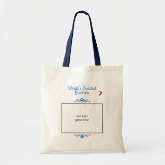 Custom Photo! Worlds Greatest Zuchon Tote Bag