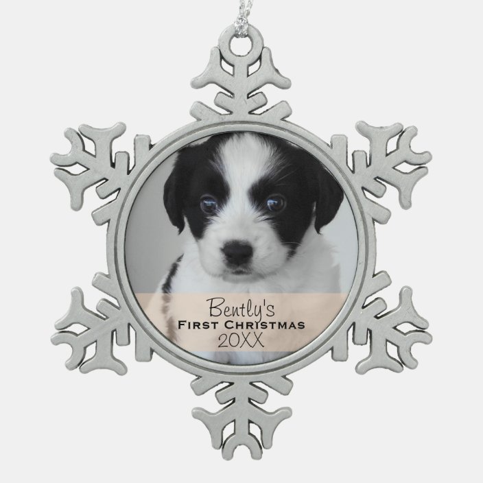 personalized dog's first christmas ornament