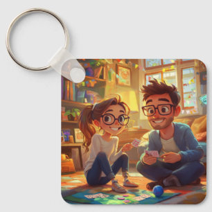 Custom Photo & Year Wedding Anniversary Couples  Keychain