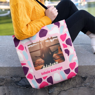 Custom Photo Yoga Lover Teacher Mom Women Gift Tote Bag