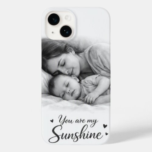 Custom Photo You Are My Sunshine Minimalist Phone Case-Mate iPhone 14 Case