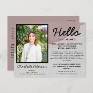 Custom Photo Your Neighborhood Modern Real Estate Postcard