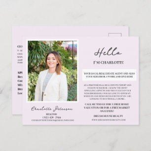 Custom Photo Your Neighborhood Unique Real Estate Postcard