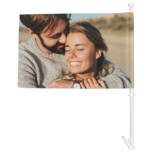 Custom Photo Your Own 2 Images Double Sided  Car Flag