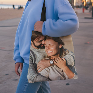 Custom Photo Your Own 2 Images Double Sided  Tote Bag
