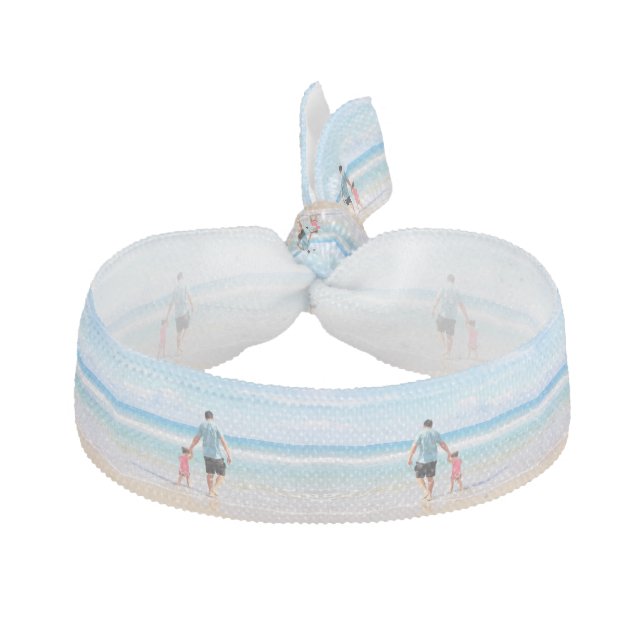 Custom Photo  - Your Own Design - Best DAD Elastic Hair Tie (Front)