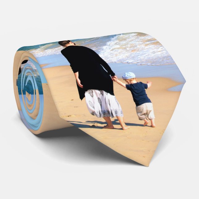 Custom Photo - Your Own Design - Best MOM Neck Tie (Rolled)