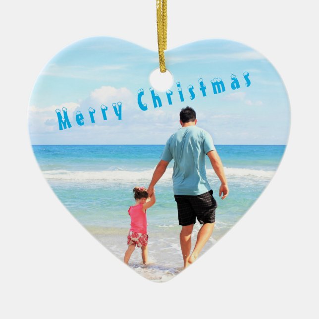 Custom Photo Your Own Design Christmas Ornament (Front)