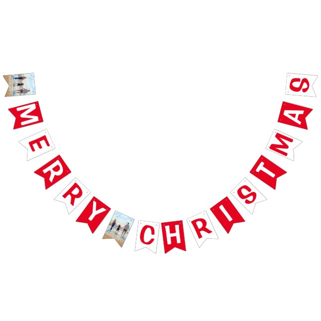 Custom Photo Your Own Design Family Christmas Bunting Flags (All)