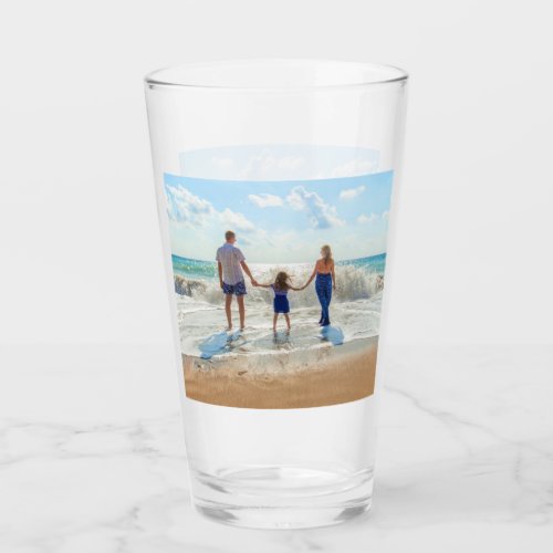 Custom Photo _ Your Own Design _ Family Vacation Glass