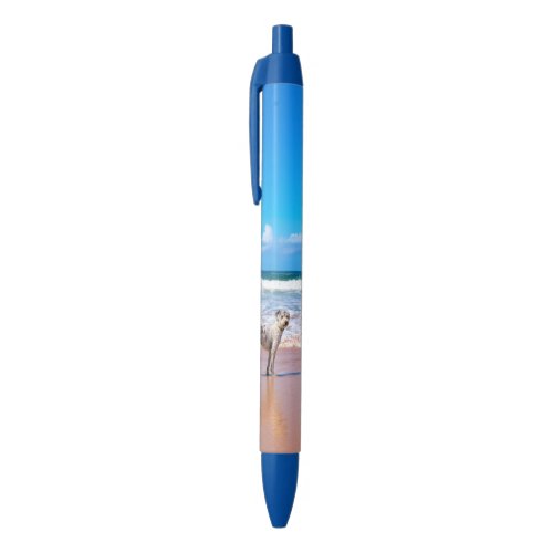 Custom Photo _ Your Own Design _ I Love My Pet  Blue Ink Pen