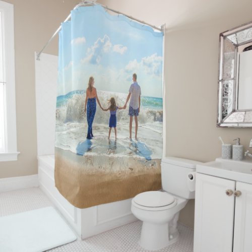 Custom Photo _ Your Own Design _ Summer _ Family Shower Curtain