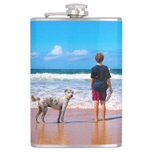 Custom Photo - Your Own Design - The Best Dog Flask