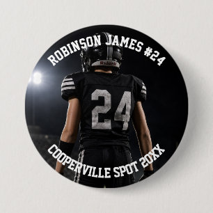 Custom Photo Your Sports Personalized Team Phot Button