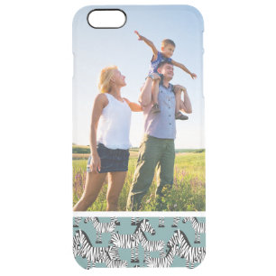 Custom Photo Zebra Pattern Clear iPhone 6 Plus Case