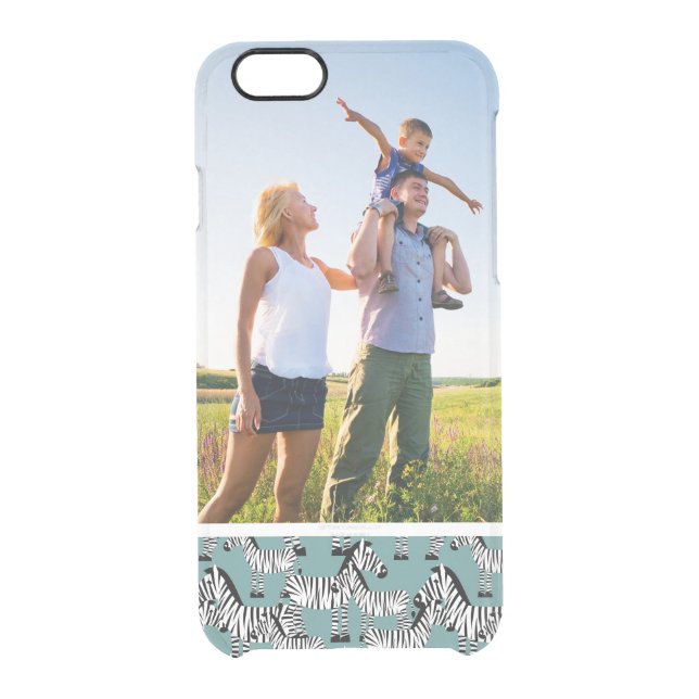 Custom Photo Zebra Pattern Uncommon iPhone Case (Back)
