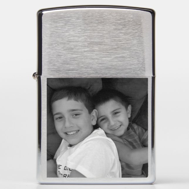 Custom Photo ZIPPO Chrome Pocket Lighter (Front)