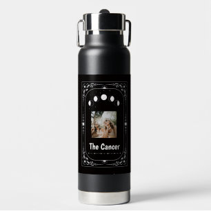 Custom Photo Zodiac Cancer Tarot Birthday Trendy Water Bottle