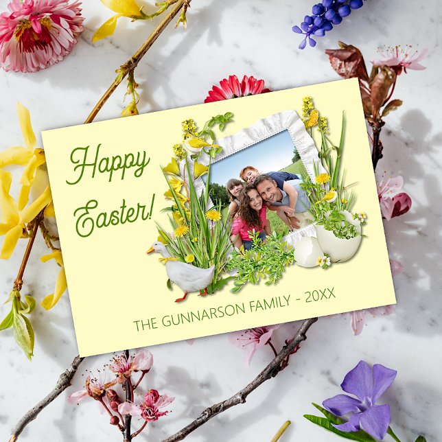 Custom Photograph Frame Happy Easter Greeting Holiday Card (Creator Uploaded)