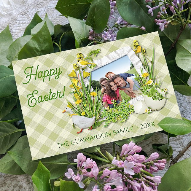 Custom Photograph Frame Happy Easter Greeting Holiday Card (Creator Uploaded)