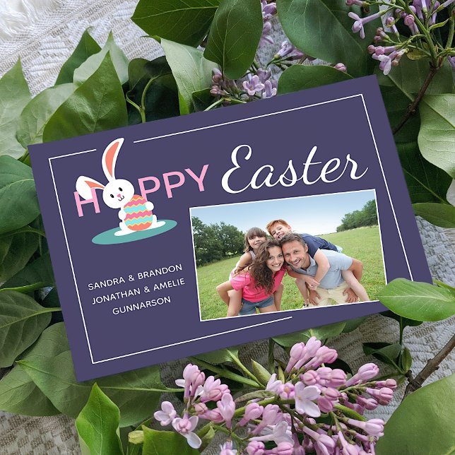 Custom Photograph Happy Easter Bunny Easter Holiday Card (Creator Uploaded)