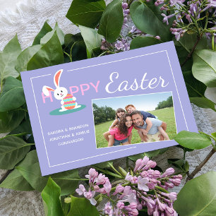 Custom Photograph Happy Easter Bunny Easter Holiday Card