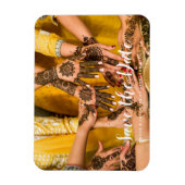 custom photograph Indian henna save the date Magnet (Vertical)