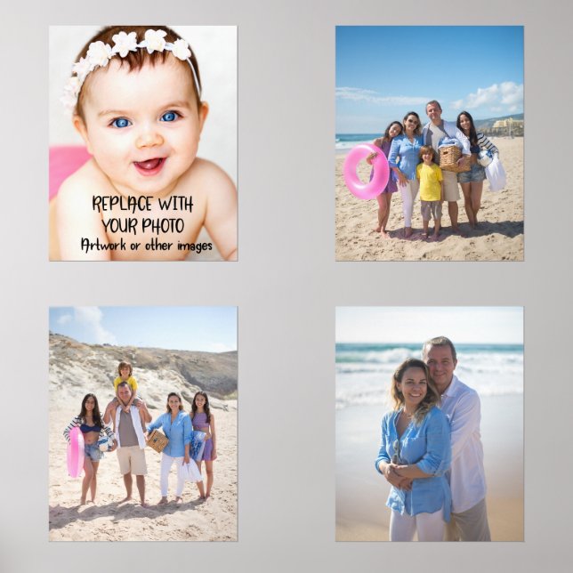 Custom photograph or artwork  wall art sets (Front)