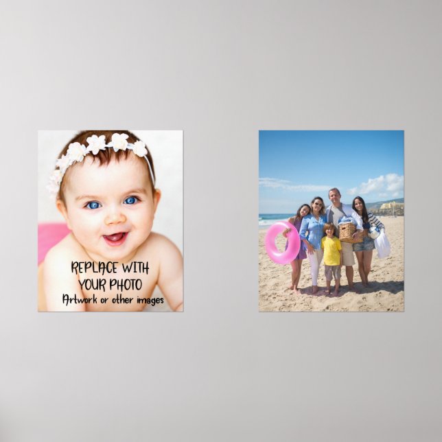 Custom photograph or artwork  wall art sets (Front)