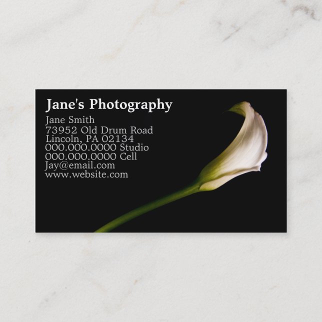 Custom Photography Business Cards (Front)