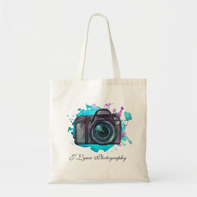 Custom Photography Camera Tote Bag (Front)
