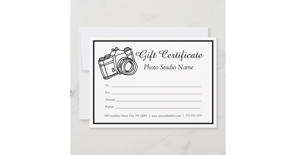 Custom Photography Gift Certificate Template Zazzle Custom Photography Gift Certificate Template Zazzle