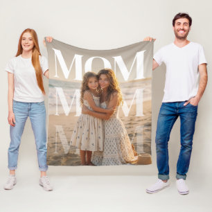 Custom PhotoPop Mom Fleece Blanket