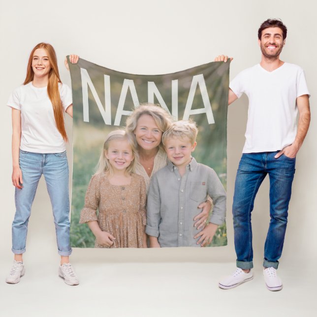 Custom PhotoPop Nana Fleece Blanket (In Situ)