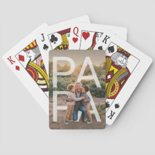 Custom PhotoPop Papa Poker Cards