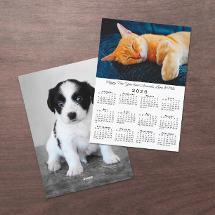 Custom Photos 2026 Calendar Happy New Year Holiday Card