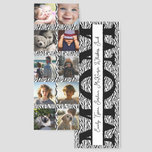 Custom photos and names animal personalized bookmarks