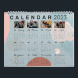 Custom Photos Baby Blue New Year Christmas 2023 Calendar<br><div class="desc">A Stylish Baby Blue background with elegant Orange Drops with Leaves looking, Template for the year 2023 Personalize and add your Photos. Place 6 Photos with a large modern 2023 Calendar look. Perfect for gifts, and business Use, work, or organise your personal/business. please click on the "CONTACT" button or email...</div>