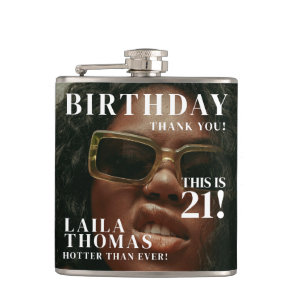 Custom Photos Birthday Party Magazine Cover Flask