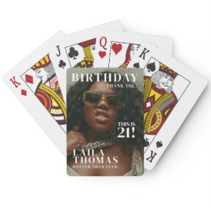Custom Photos Birthday Party Magazine Cover Poker Cards