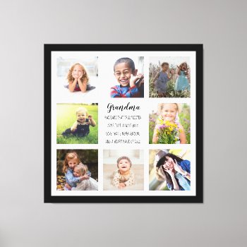 Custom Photos Grandma Quote Stretched Canvas Print by PartyHearty at Zazzle