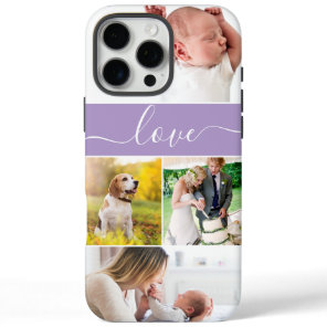 Custom Photos Memories Love Script purple  iPhone 16 Pro Max Case