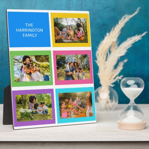 Custom photos  name Colorful Plaque