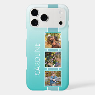 Custom Photos Ombre Aqua Turquoise Seaglass Green iPhone 17 Pro Max Case