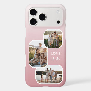 Custom Photos On Ombre Light Pastel Blush Pink iPhone 17 Pro Max Case