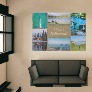 Custom Photos Retirement Gifts for Dad Brown Plaid Rug