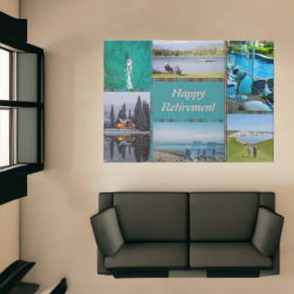 Custom Photos Retirement Gifts for Dad Green Plaid Rug