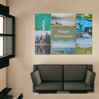 Custom Photos Retirement Gifts for Mom Plaid Green Rug