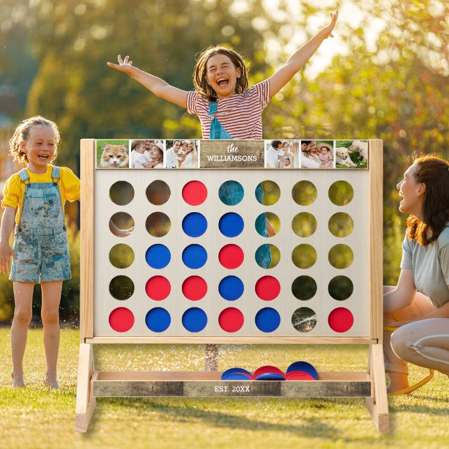 Custom Photos Rustic Wood Personalized Giant Fast Four (Creator Uploaded)